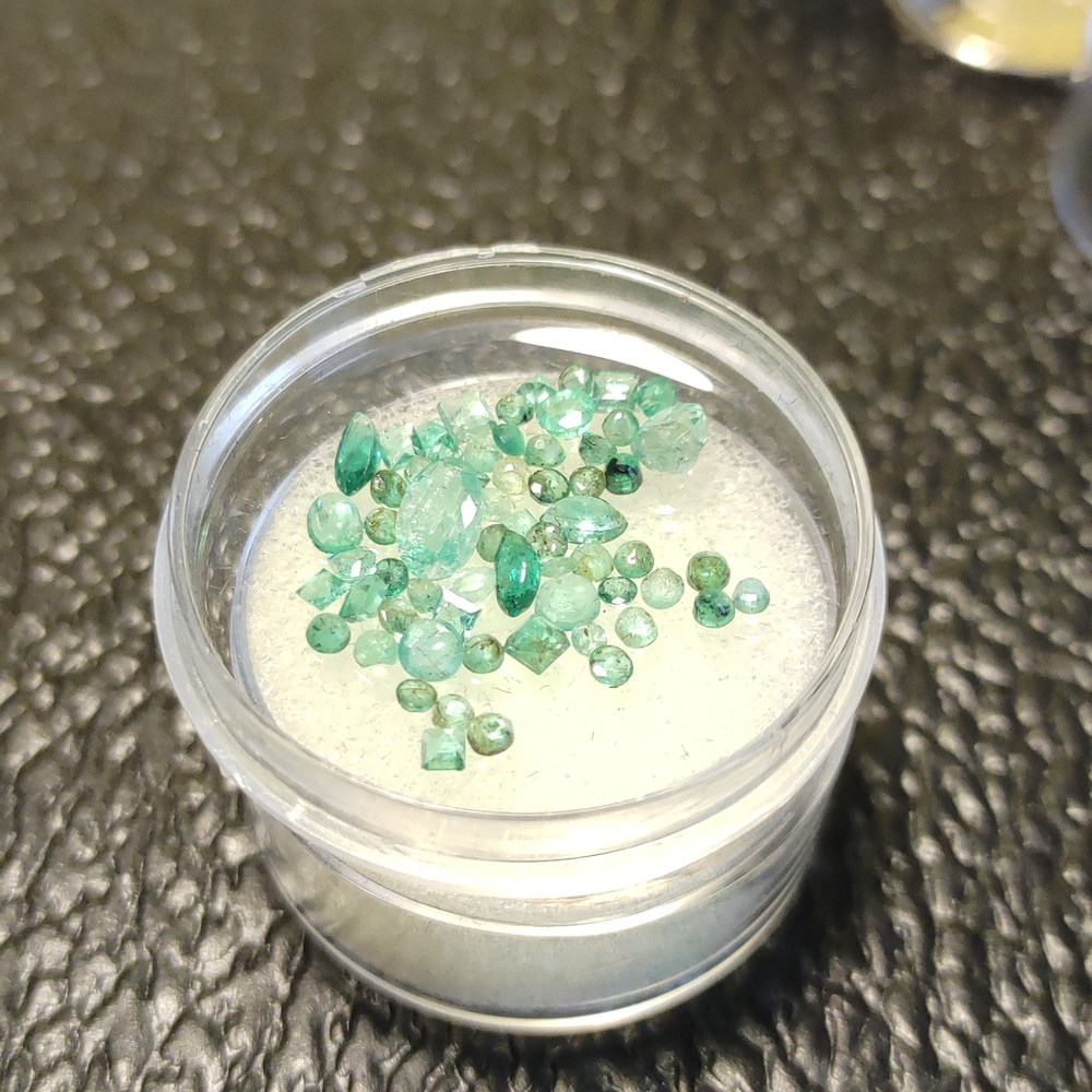 Faceted Mixed Lot Small Columbian Emeralds #153